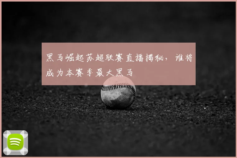 黑马崛起苏超联赛直播揭秘，谁将成为本赛季最大黑马